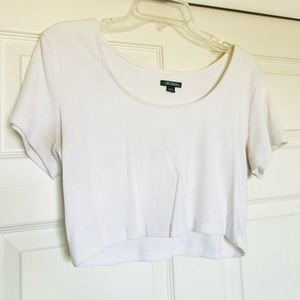 White crop tee